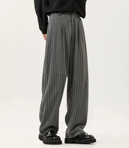 Striped Wide-Leg Palazzo Trousers