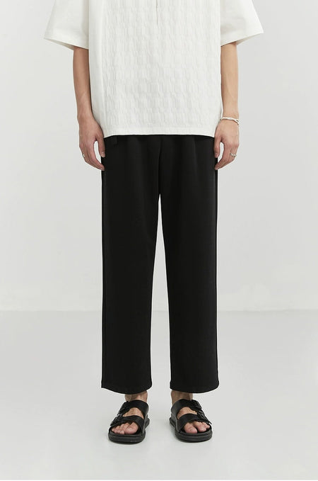 Wide Leg High Waist Single-Pleat Trousers