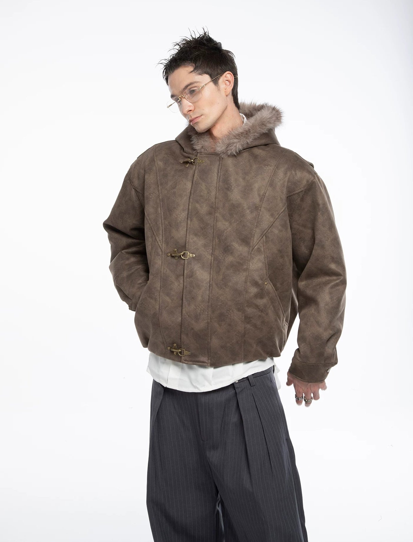 in the attic fur hooded fireman jacket jacket fireman 00s - coat ②