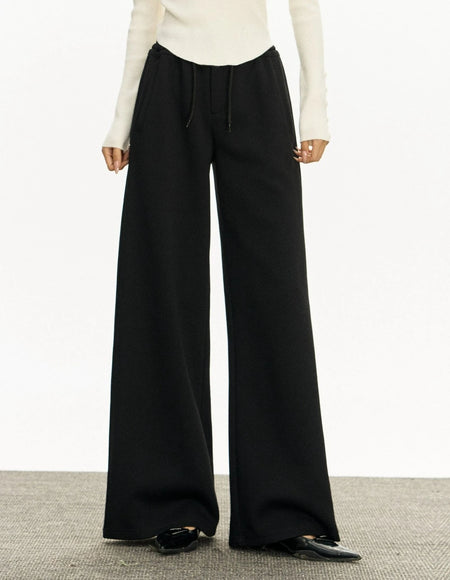 Wide-Leg Semi-Flare Sweatpant Joggers