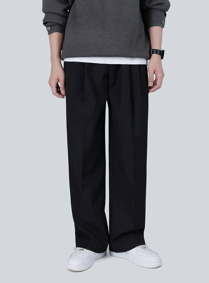 Classic Pleated Trousers with Side Pockets