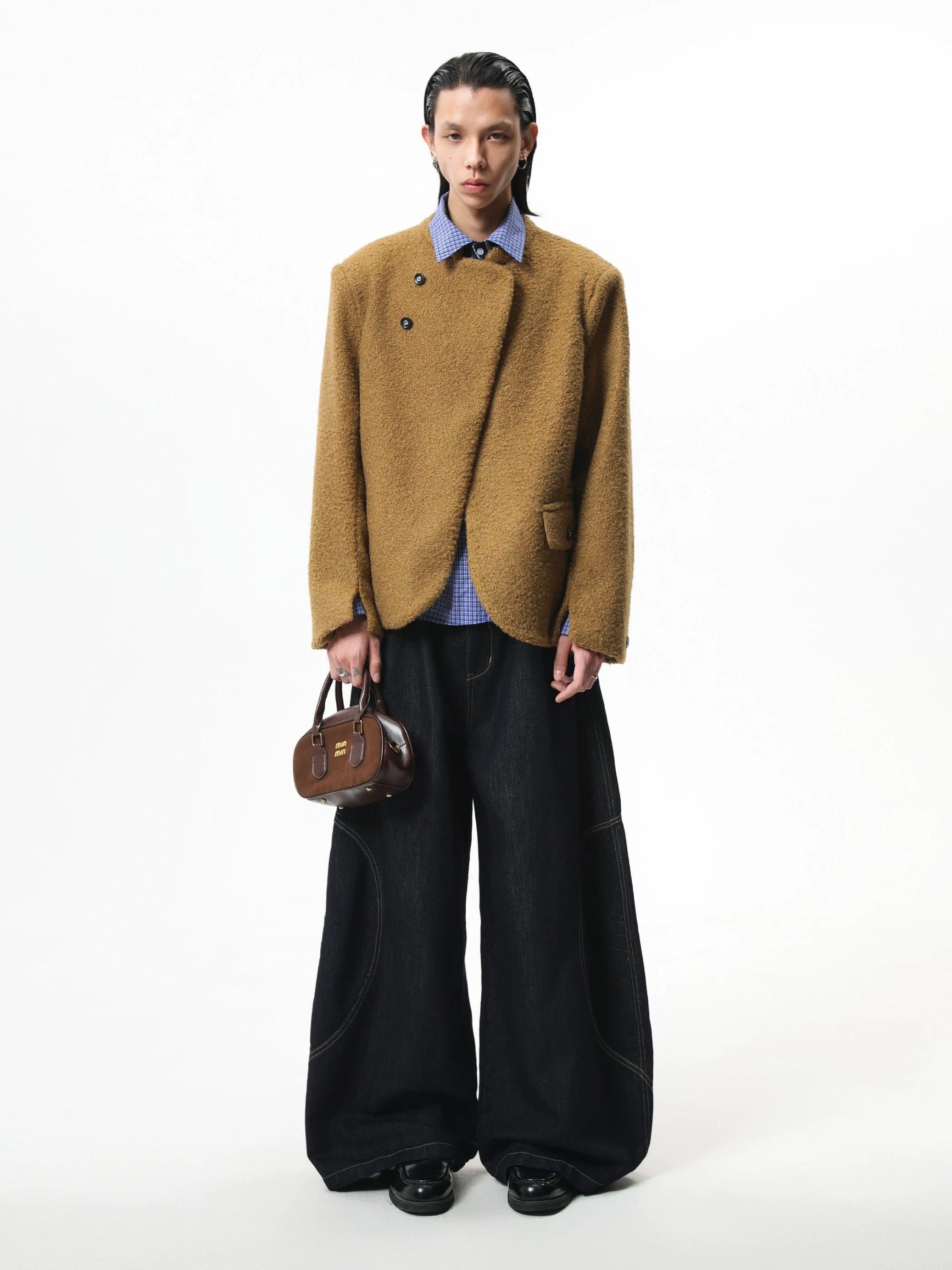 Boxy Asymmetric Wool-Blend Bouclé Jacket-4