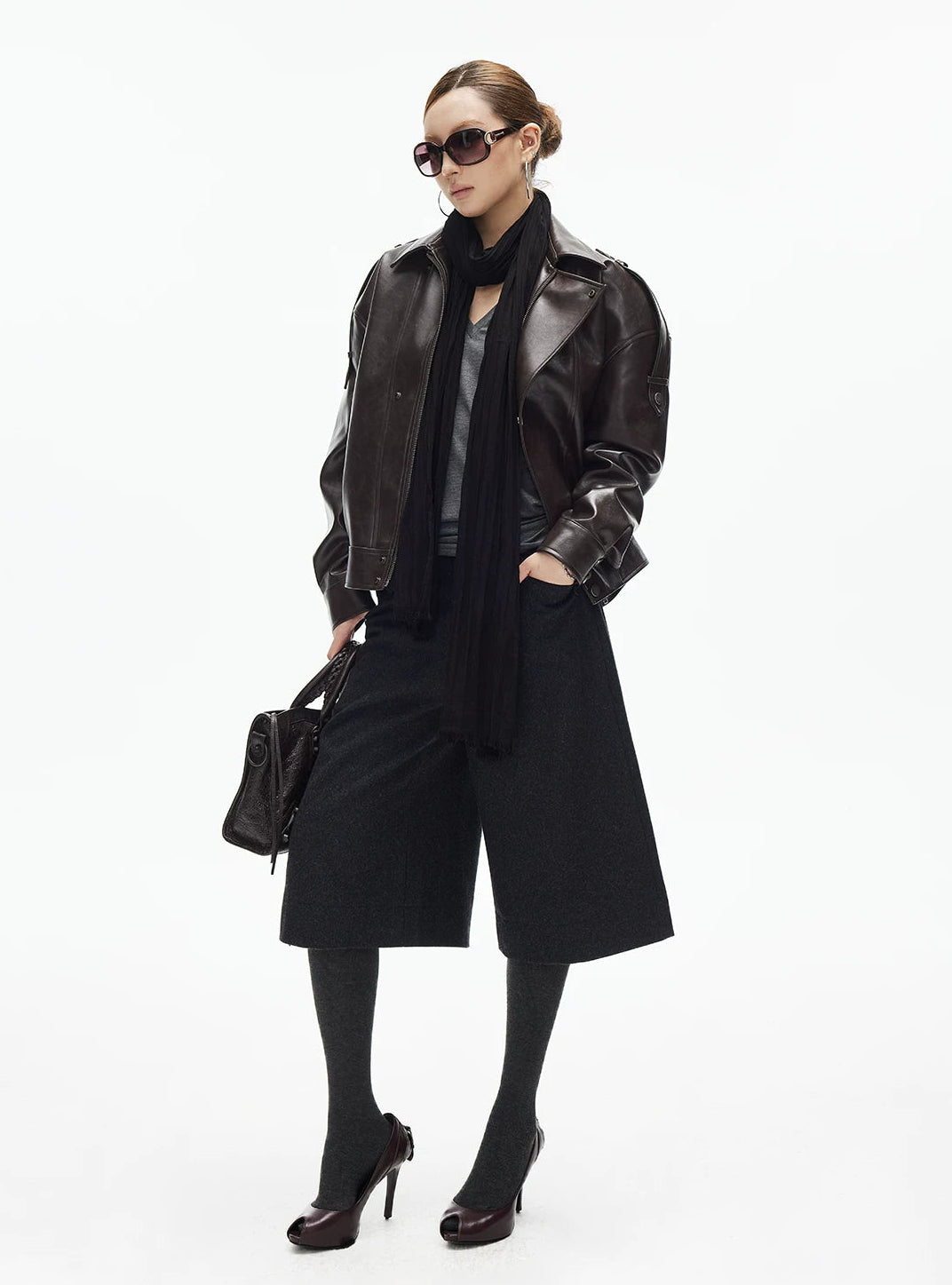 Wool Blend Bermuda Capri Shorts - nightcity clothing