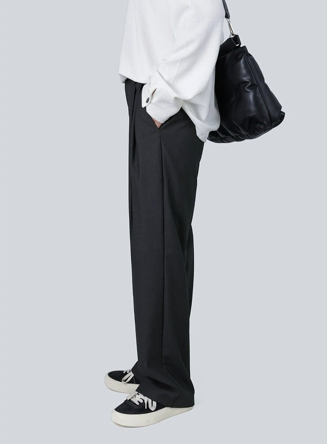 Classic Pleated Trousers with Side Pockets