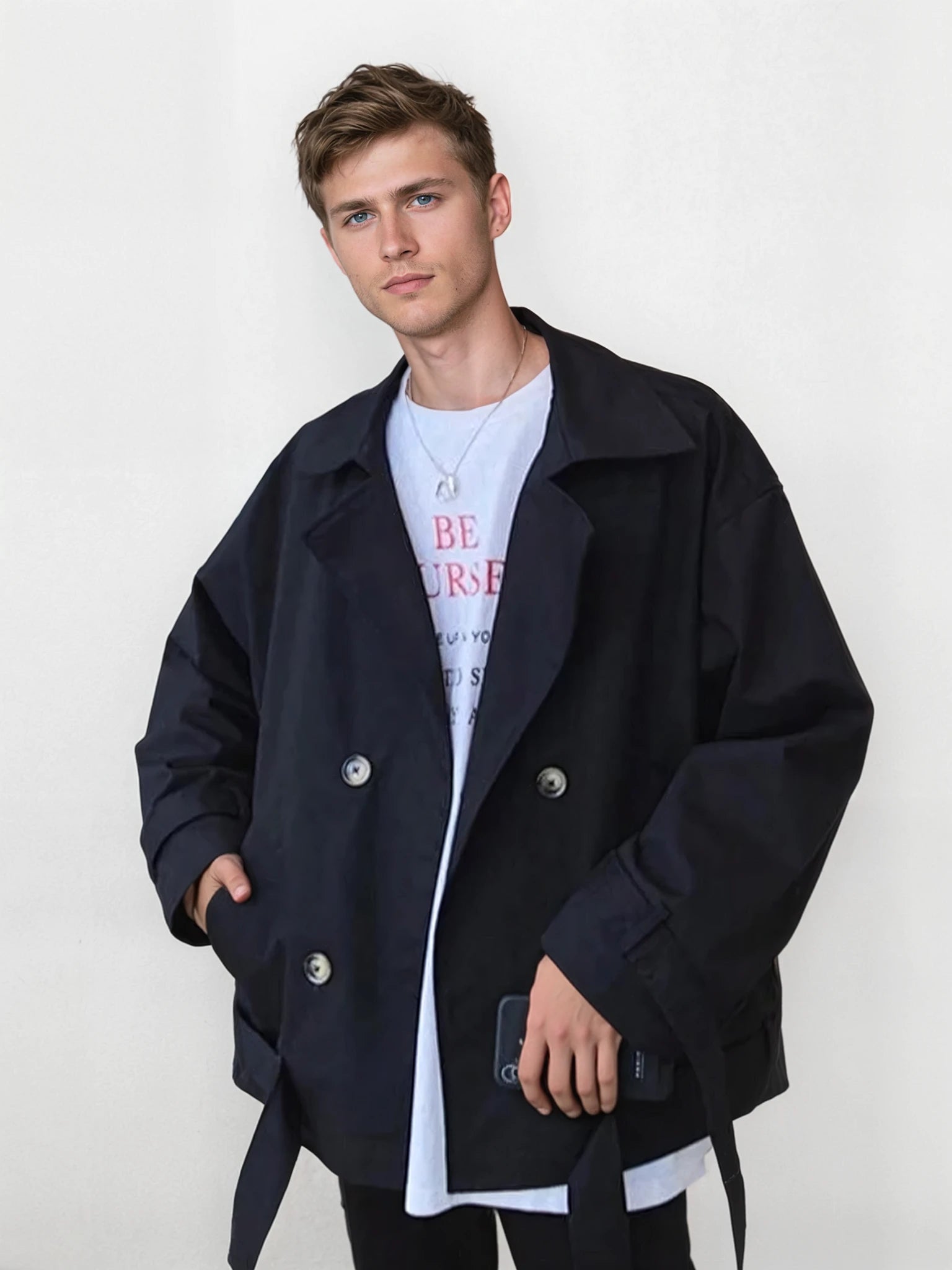 Biker Trench Coat - nightcity clothing