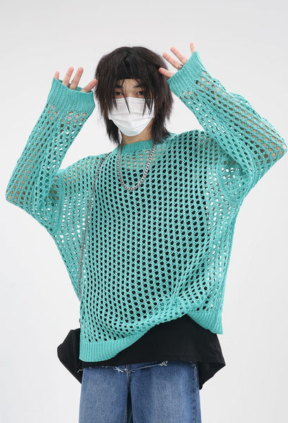 Mesh Knit Sweater – nightcity clothing