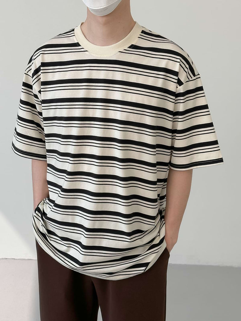 Stripe Drop Shoulder T-Shirt