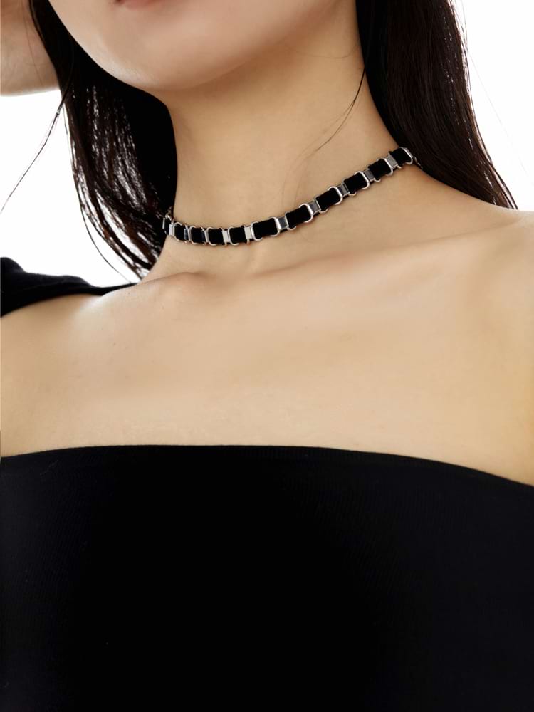Box Link Chain Choker Necklace