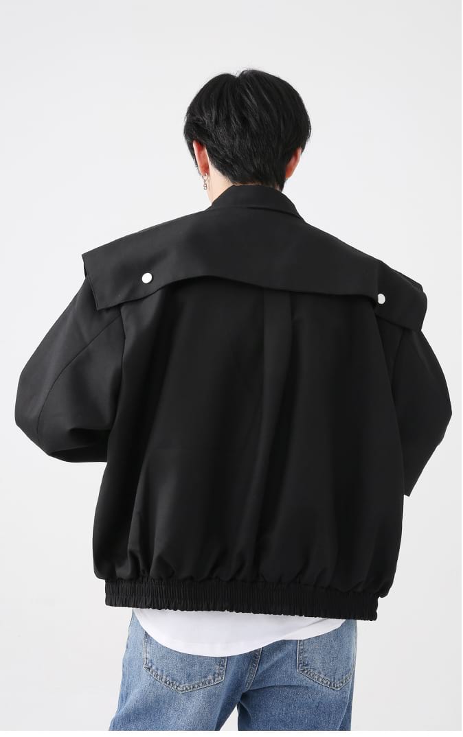 Oversized Shoulder Cape Jacket - nightcity clothing