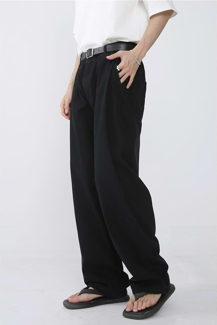 Waist Strap Straight Pants
