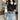 Halter Neck Mock Two-Piece Crop Top with Double Chain Accessory - nightcity clothing