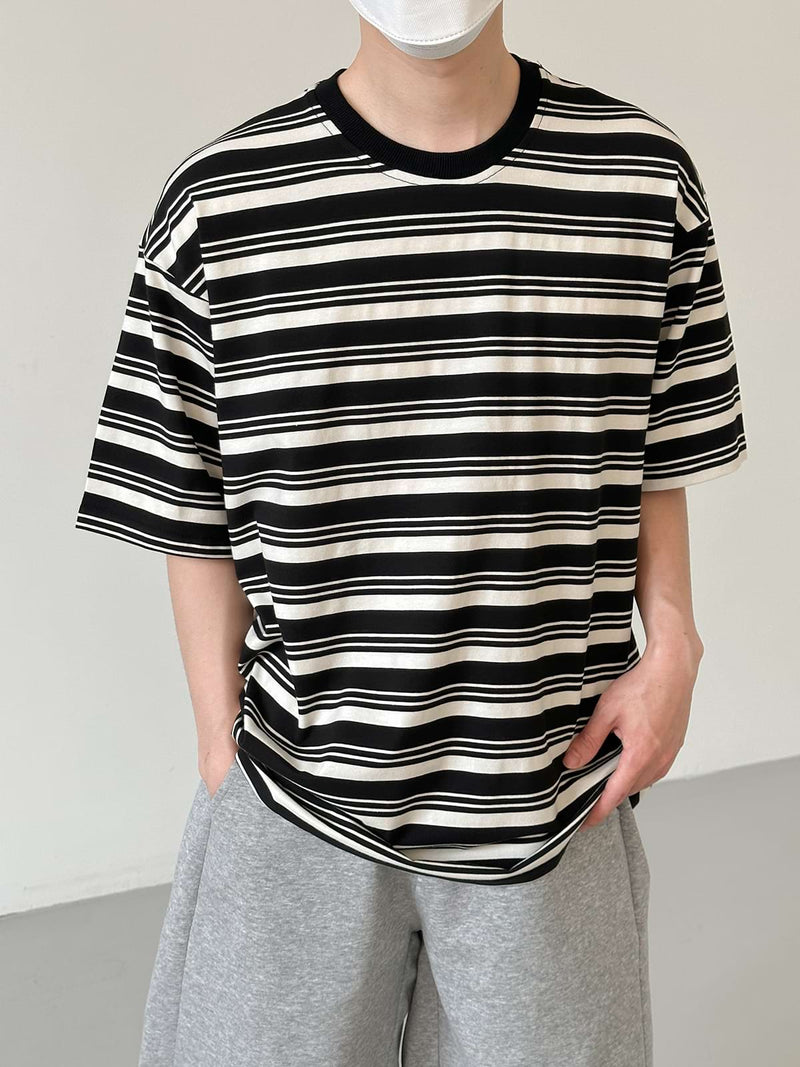 Stripe Drop Shoulder T-Shirt