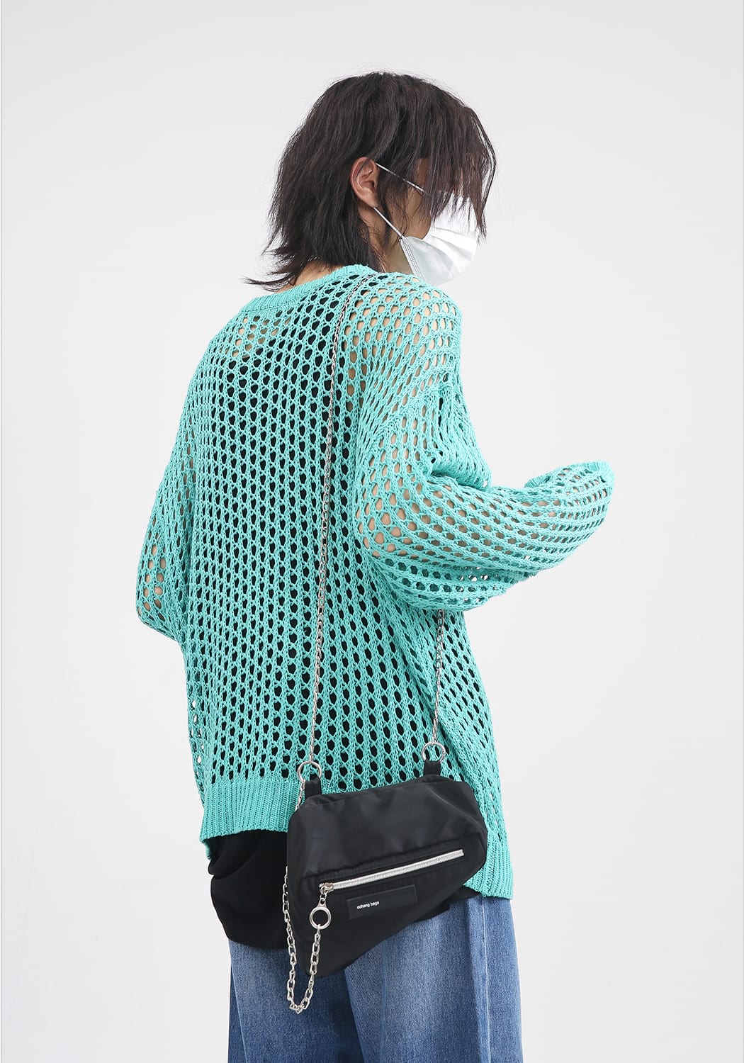 Mesh Knit Sweater - nightcity clothing