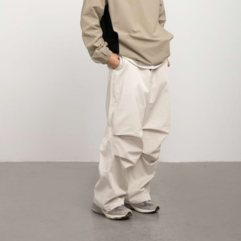 Pleated Lightweight Parachute Pants - nightcity clothing