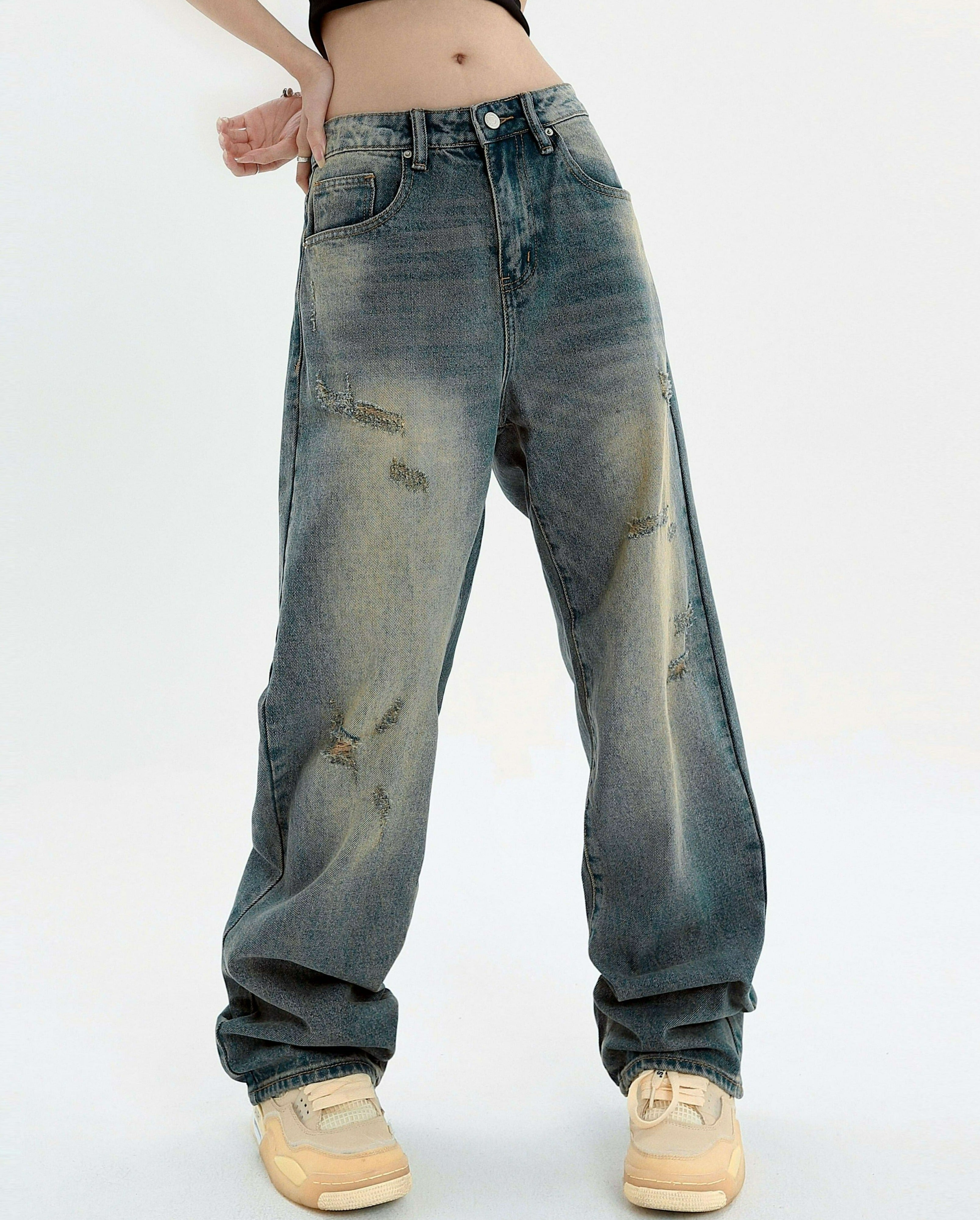 Distressed Sandblast Jeans