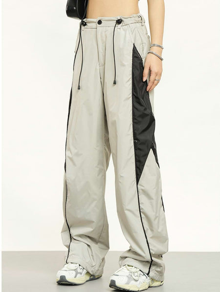 Color Block Parachute Pants