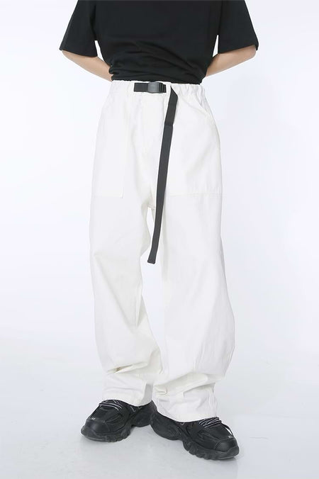 Waist Strap Straight Pants