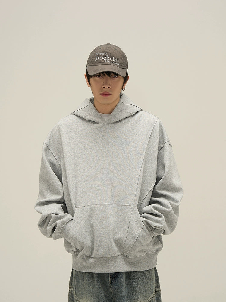 Oversized Paneled Stitch Hoodie