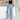 Wide Leg Jeans with Side Waist Chain Drawstrings - nightcity clothing