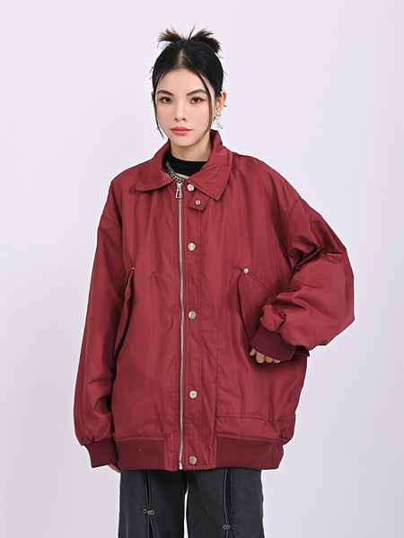 Oversized Zip Bomber Jacket