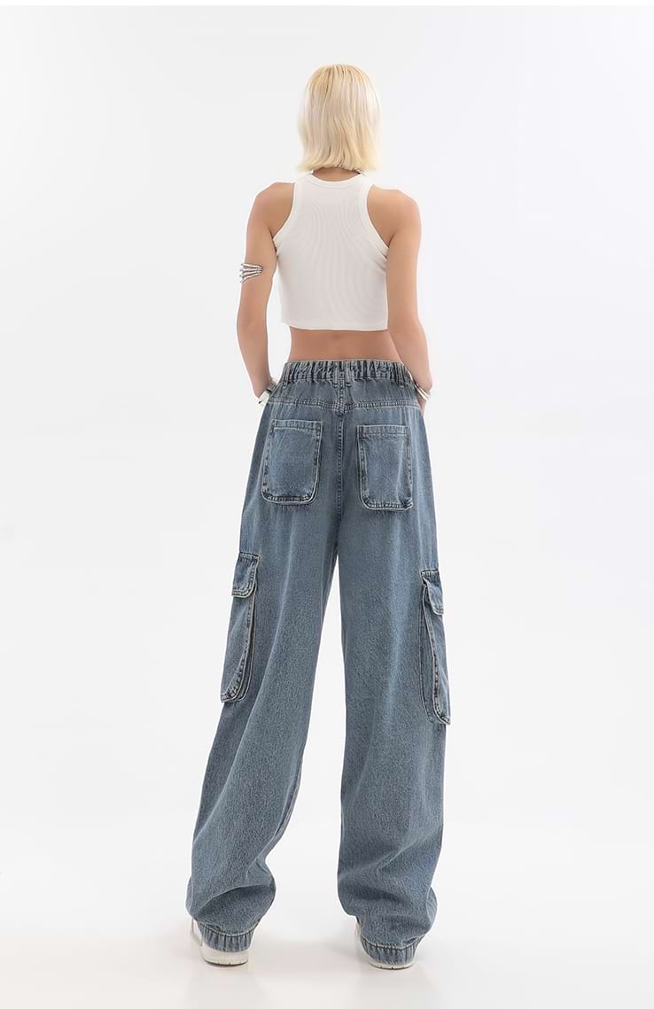 Slim Multi Pocket Jeans - nightcity clothing