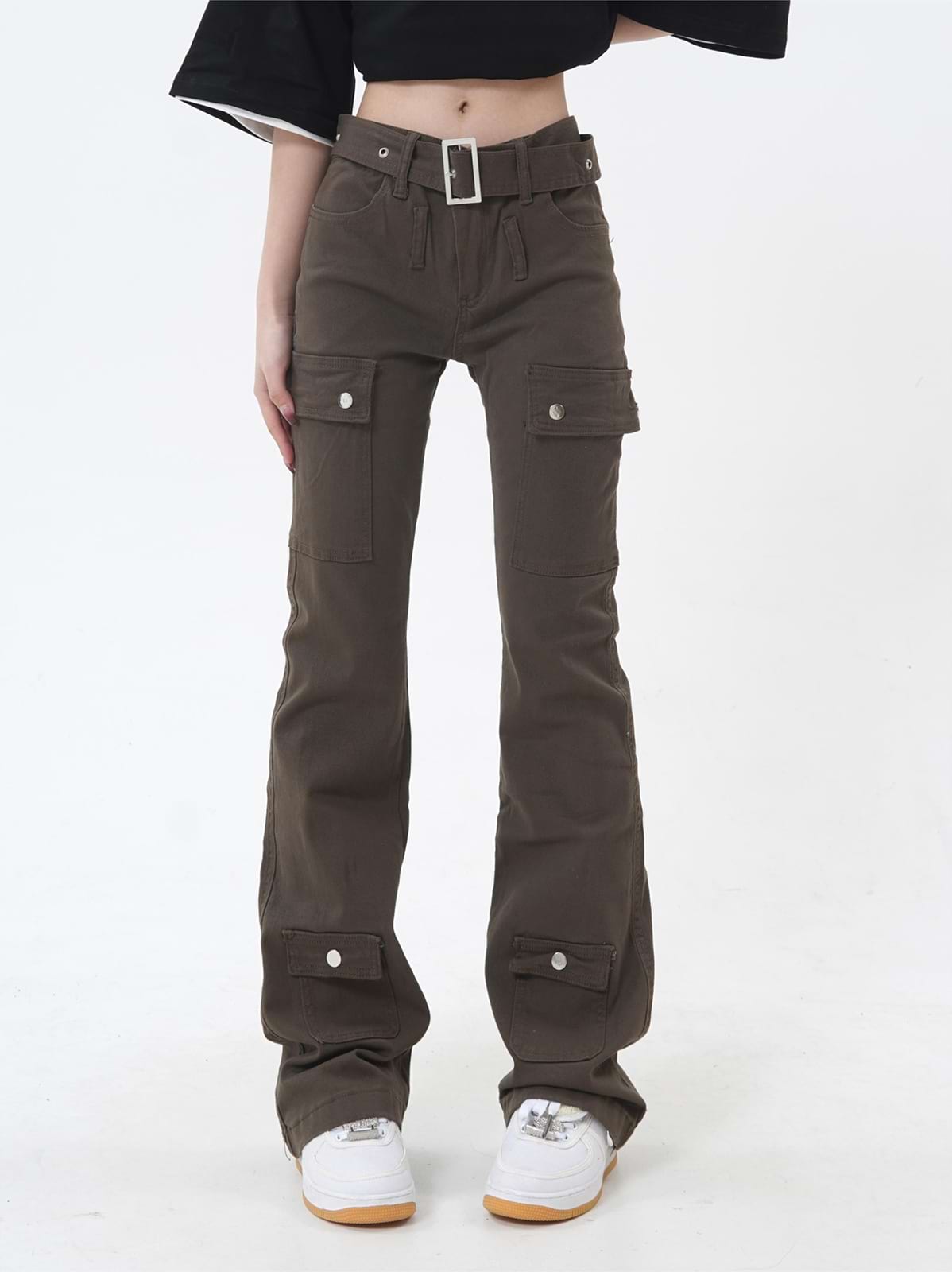 Skinny Multi Pocket Cargo Pants