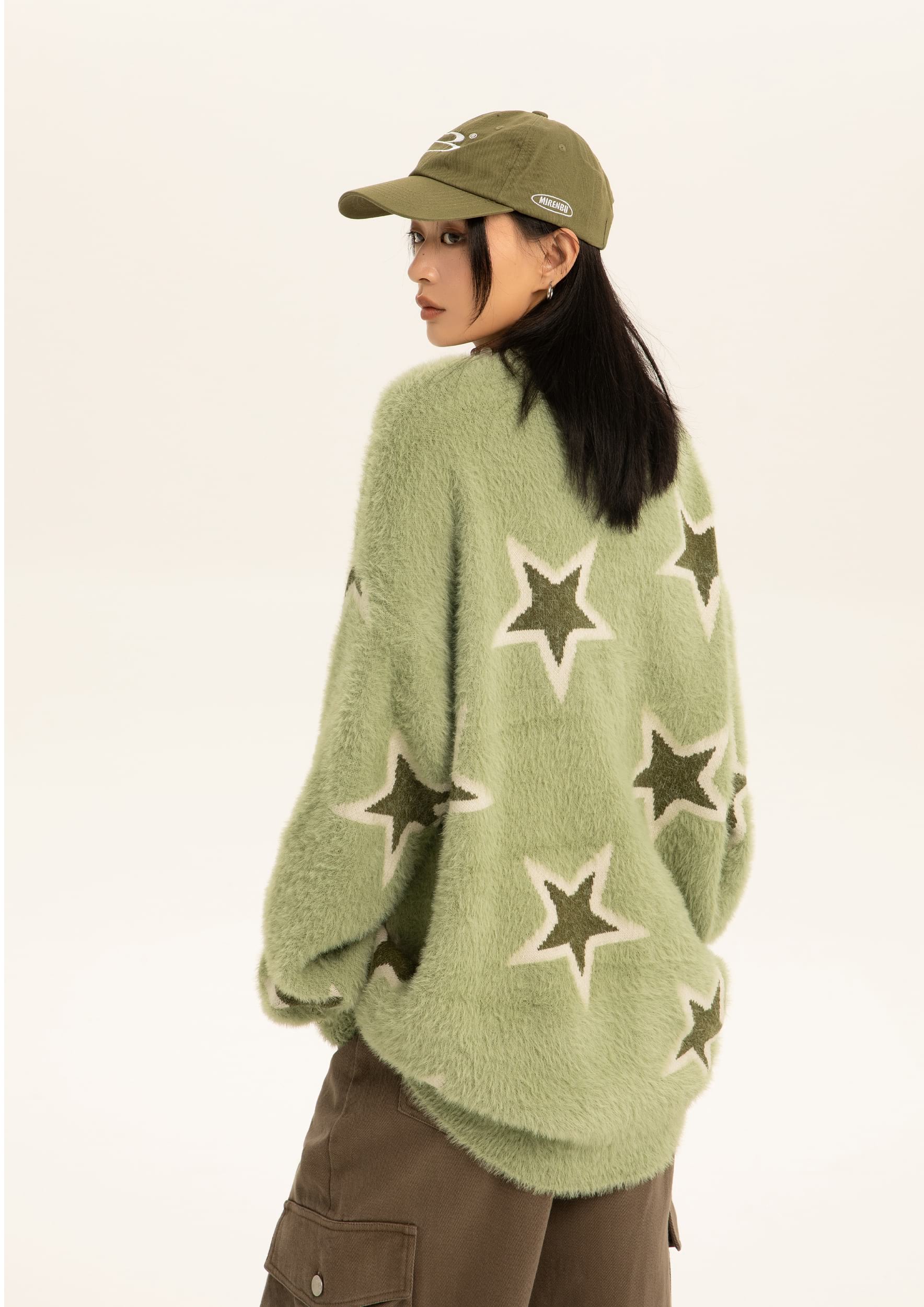 Oversized Star Print Pullover