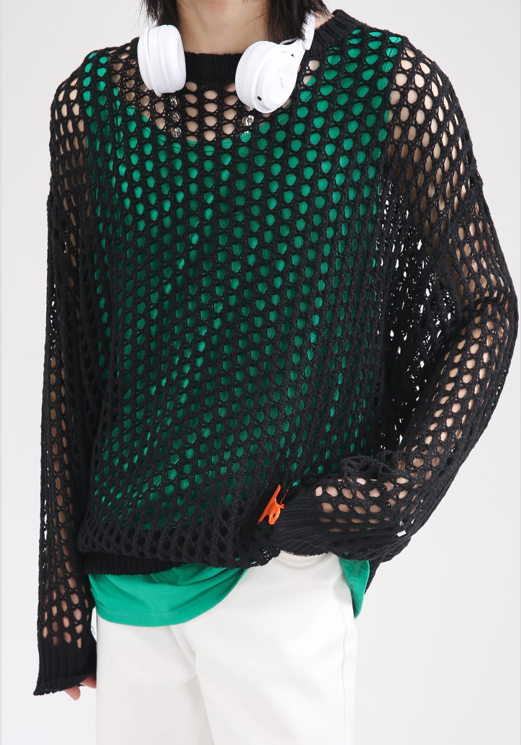 Mesh Knit Sweater - nightcity clothing