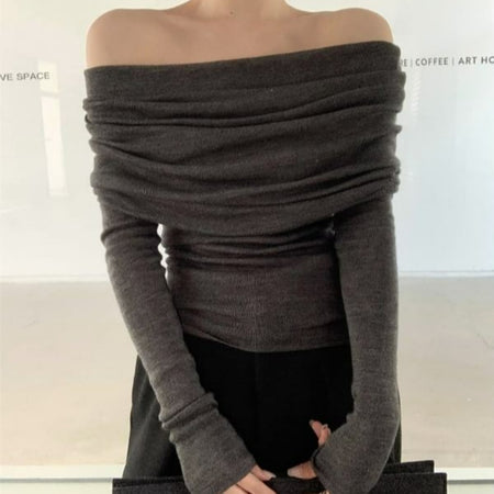 Off Shoulder Knit Top