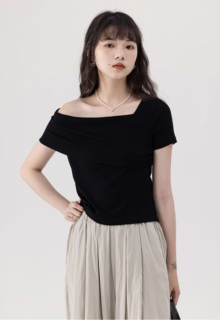 Asymmetric Off Shoulder Top