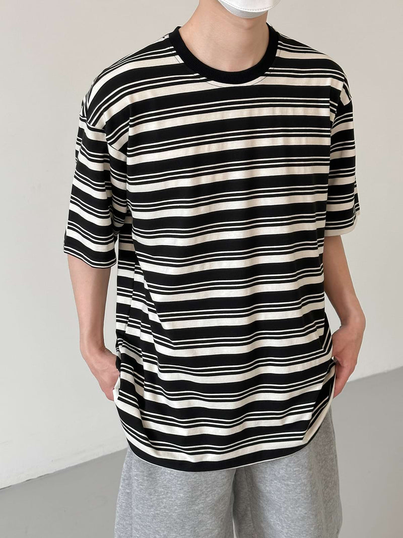 Stripe Drop Shoulder T-Shirt