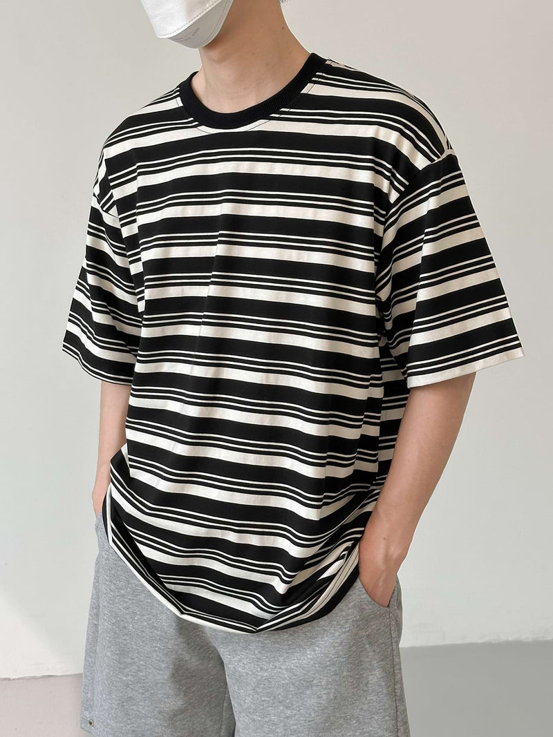 Stripe Drop Shoulder T-Shirt