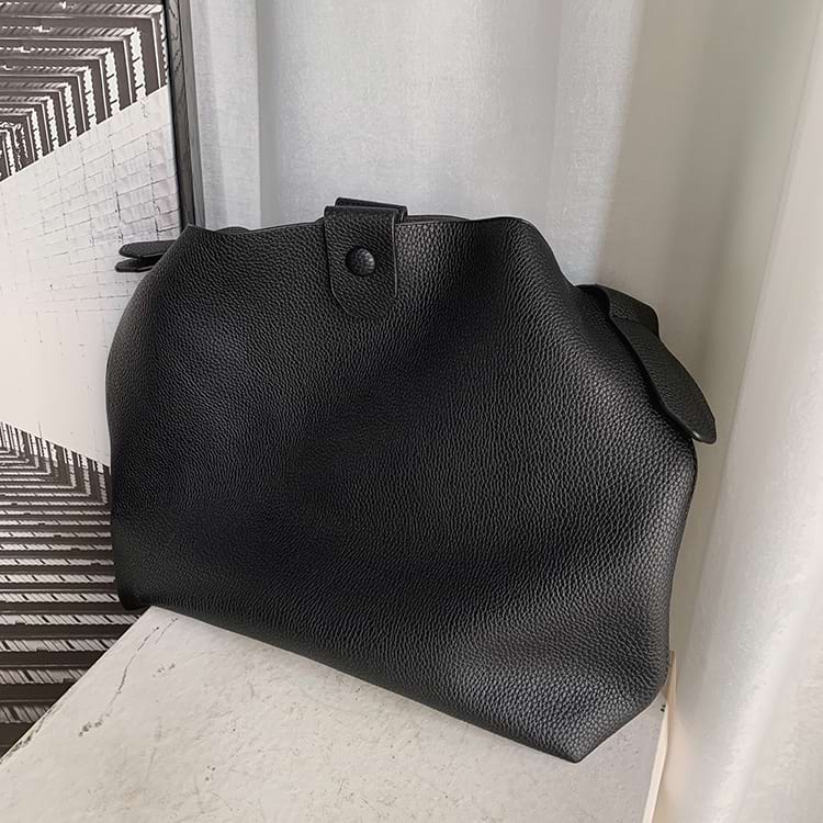 Faux Leather Medium Crossbody Bag