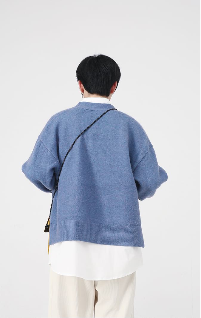 Cropped Knit Sleeve Cutout Cardigan - nightcity clothing