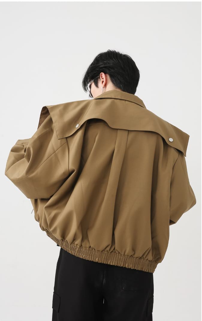 Oversized Shoulder Cape Jacket - nightcity clothing