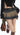 Sandblast Pleated Denim Mini Skirt with Belt