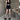 Halter Neck Strap Crop Top and Overlap Belt Denim Skirt Two-Piece Set