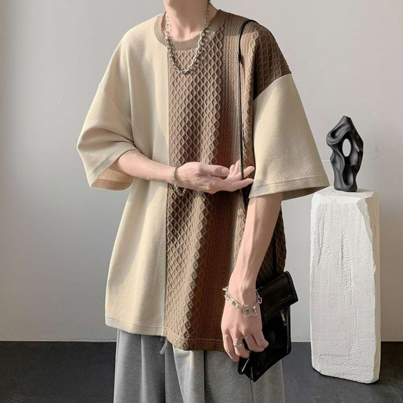 Color Block Textured T-Shirt