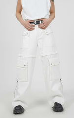 Double Side Zip Pants with Multiple Pockets