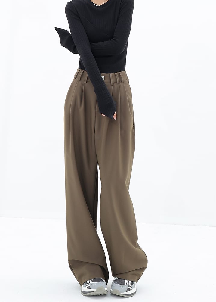 Wide Leg Multi-Pleated Pants - nightcity clothing