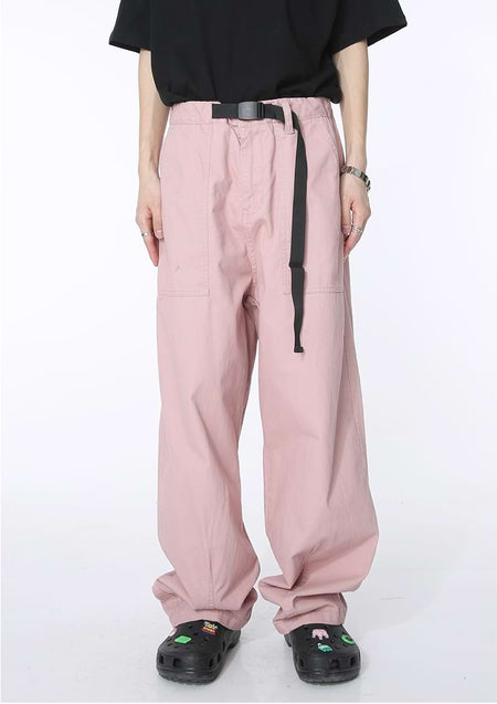 Waist Strap Straight Pants