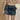Belted Classic Denim Micro-Mini Skirt - nightcity clothing