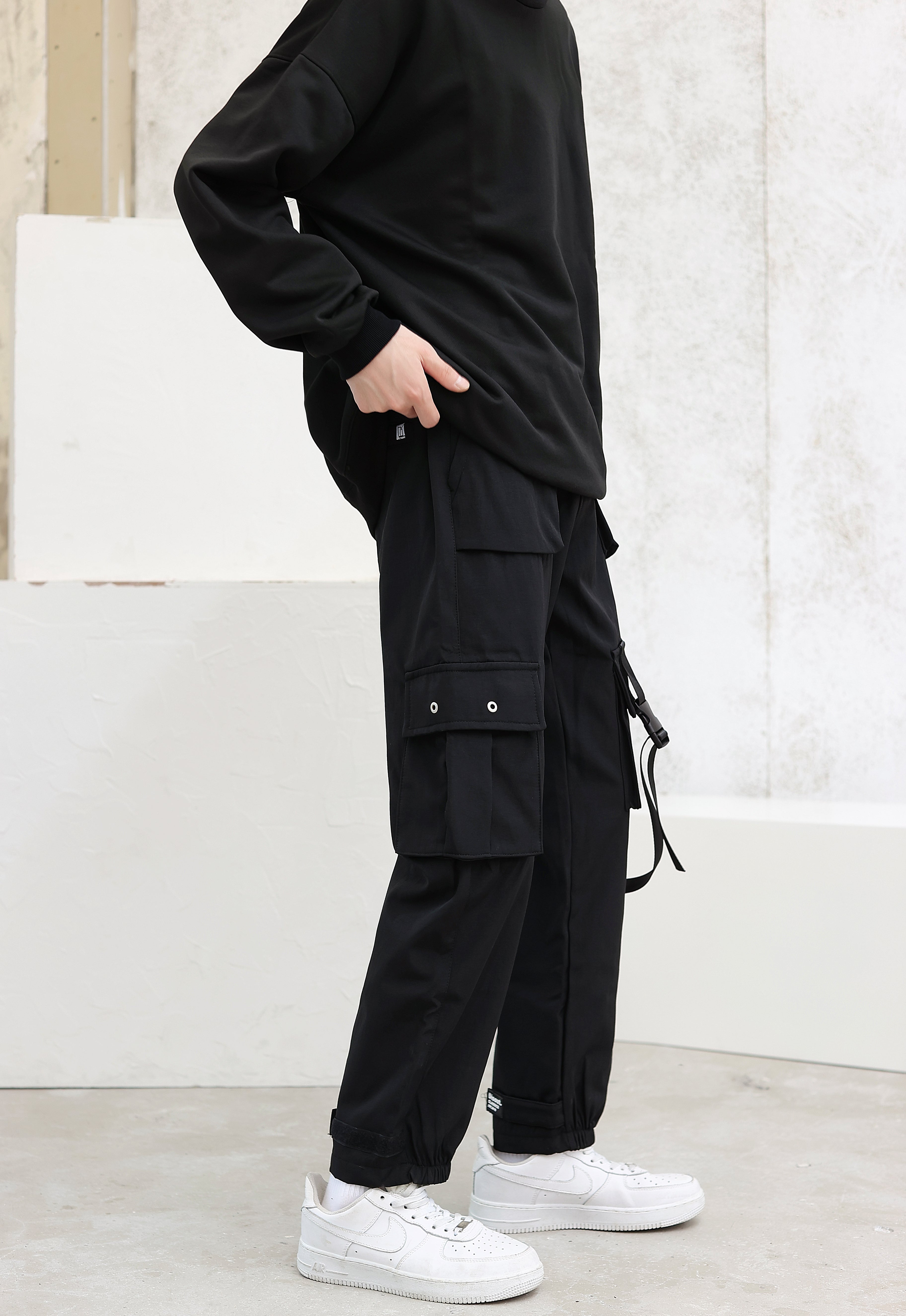 Cargo Joggers with Strap Detail - nightcity clothing