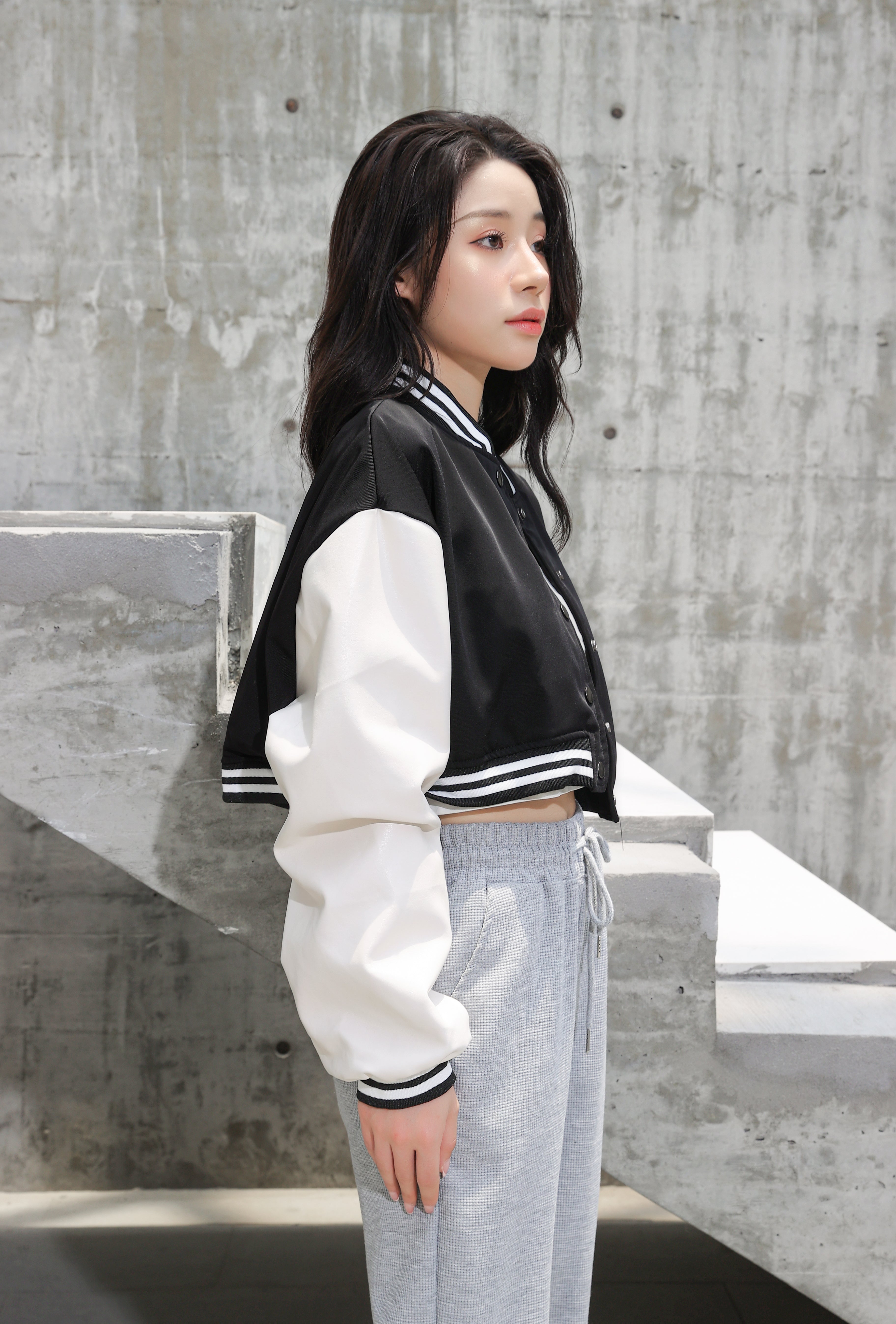 Cropped Baseball Jacket - nightcity clothing