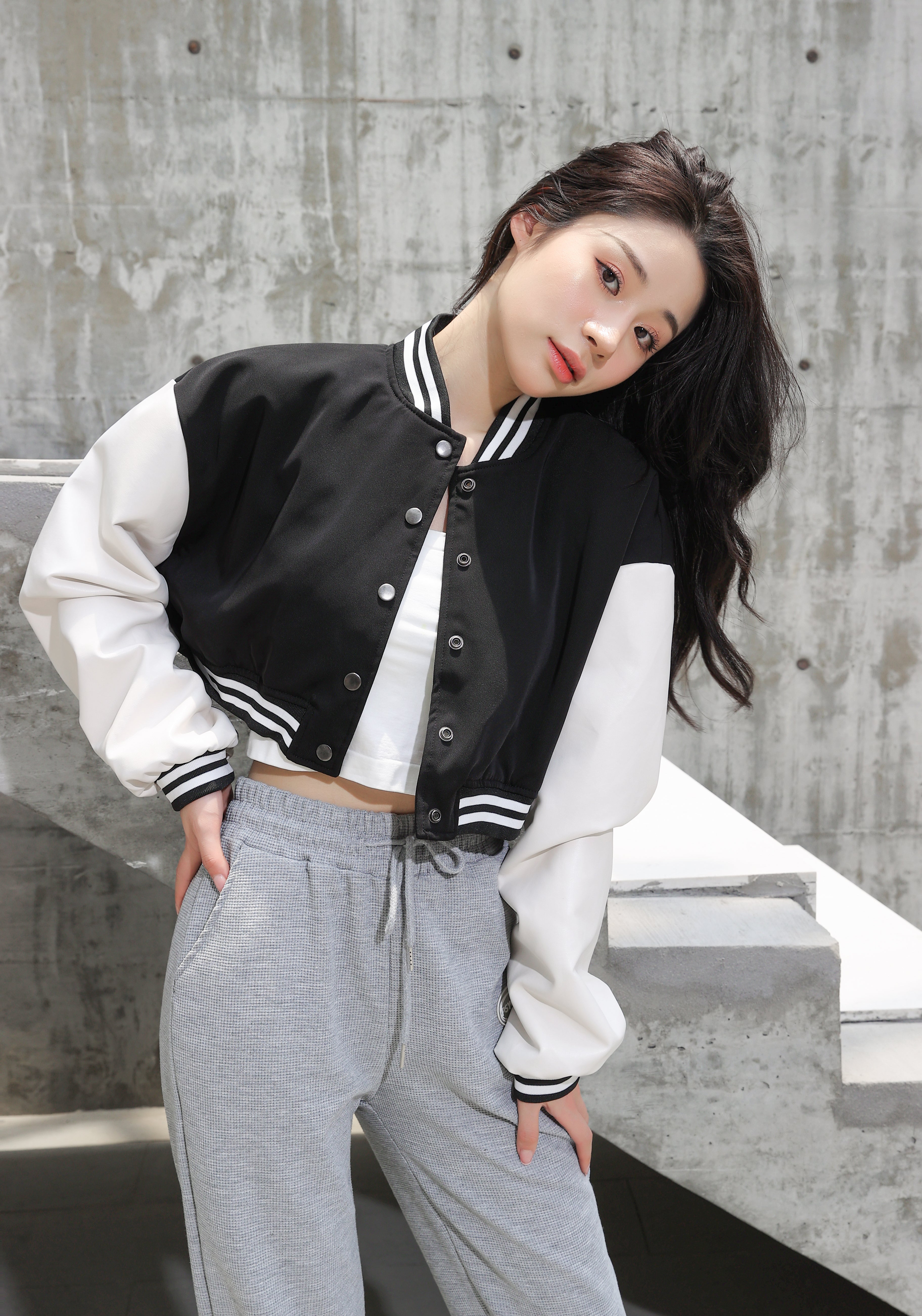 Cropped Baseball Jacket - nightcity clothing