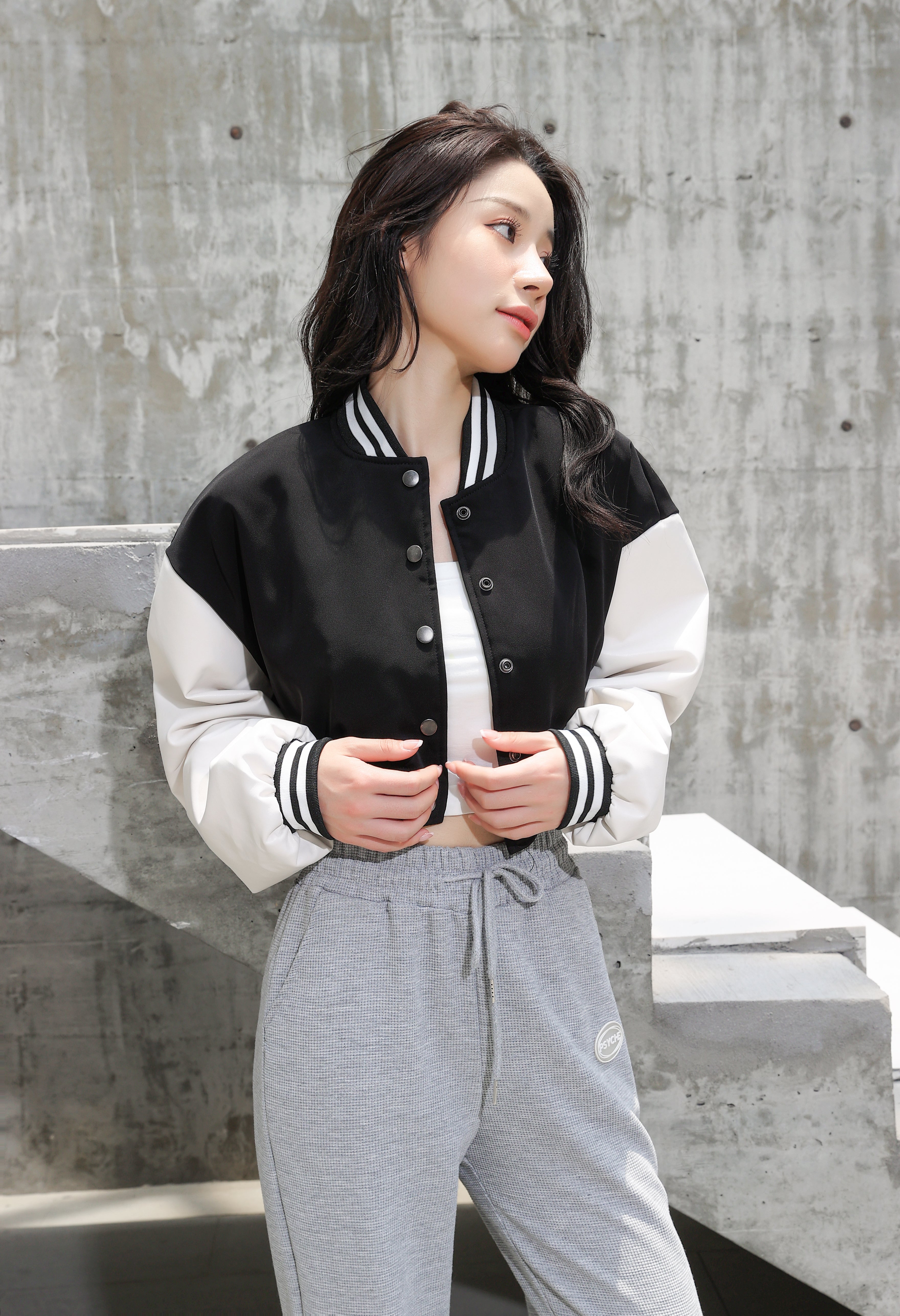 Cropped Baseball Jacket - nightcity clothing