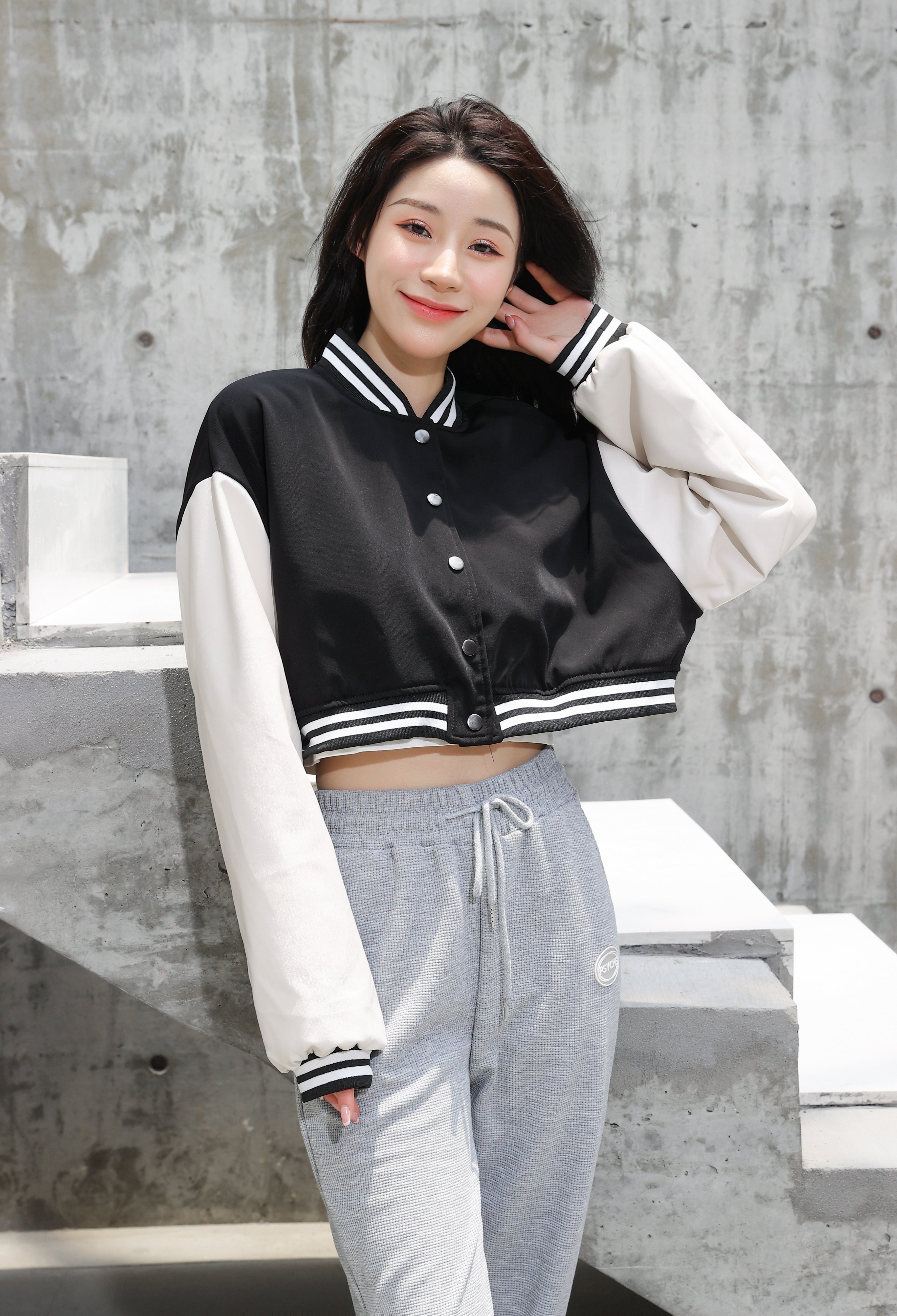 Cropped Baseball Jacket - nightcity clothing