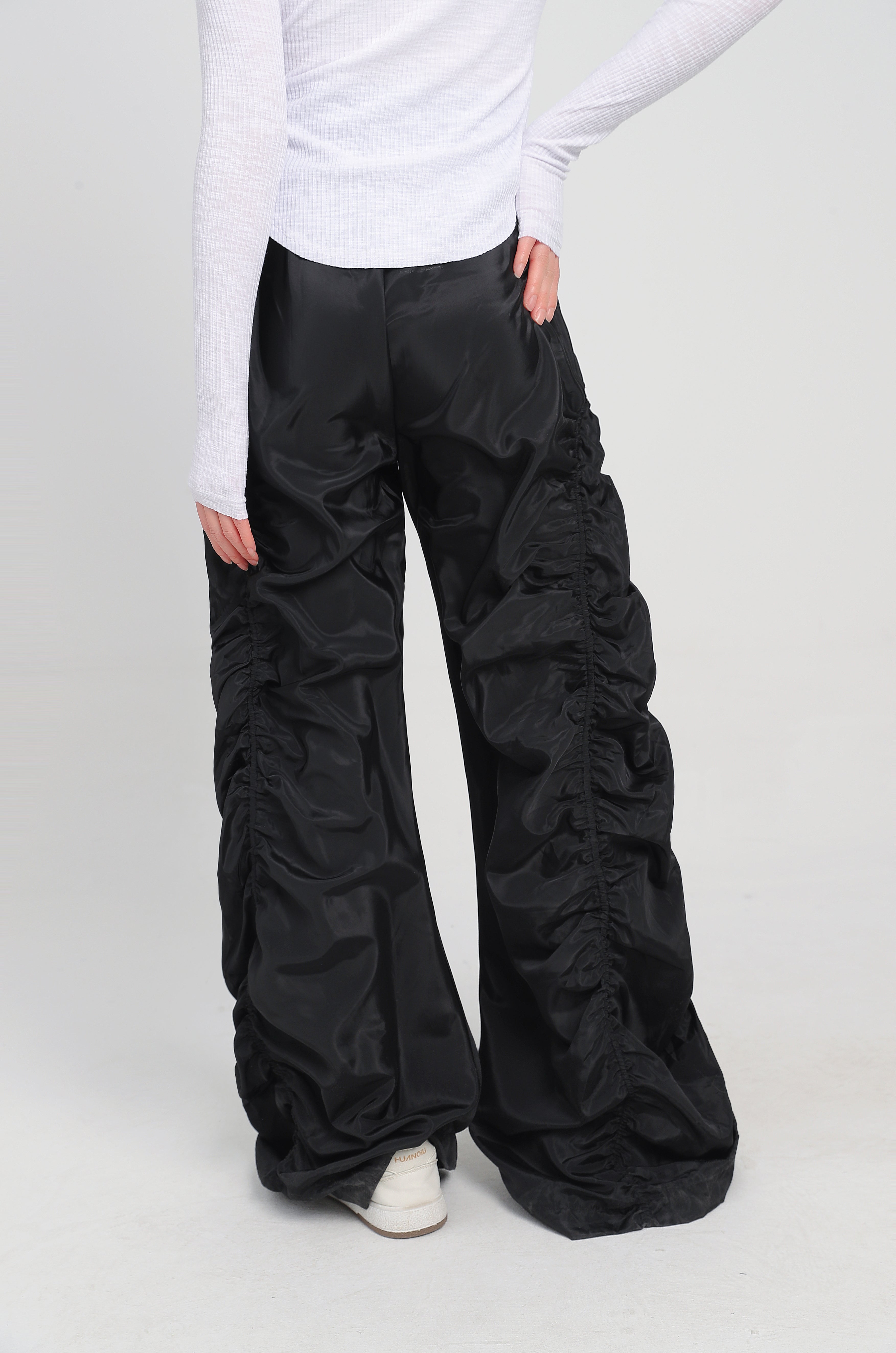 Ruched Drawstring Lightweight Pants