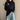 Ruffle Semi-High Neck Long Sleeve Top - nightcity clothing