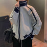 Track High-Neck Zip-Up Jacket with Side Zips - nightcity clothing